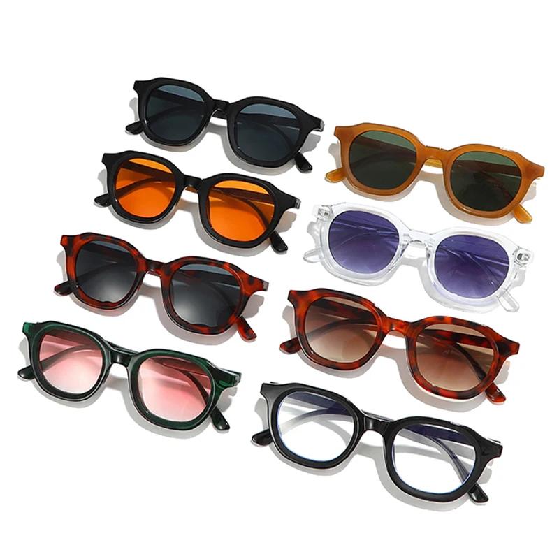 Vintage Small Square Sunglasses Women Fashion Shades Uv400 Oval Tea Gradient Lens Men Punk Sun Glasses Eil Homme