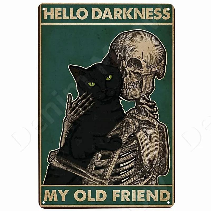 Skeleton Vintage Metal Tin Sign, You and Me We Got This Skull, Retro Plate for Bar, Pub, Cafe, Wall Decor, Love Gifts for Fam