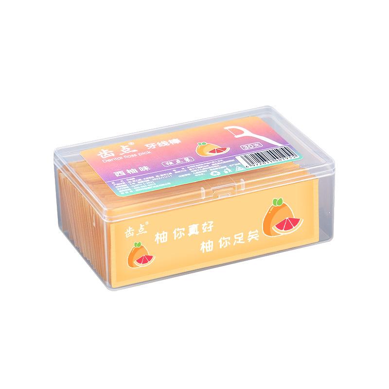 Fruit-flavoured Individually Packaged 30 Ultra-fine Disposable Dental Floss Sticks