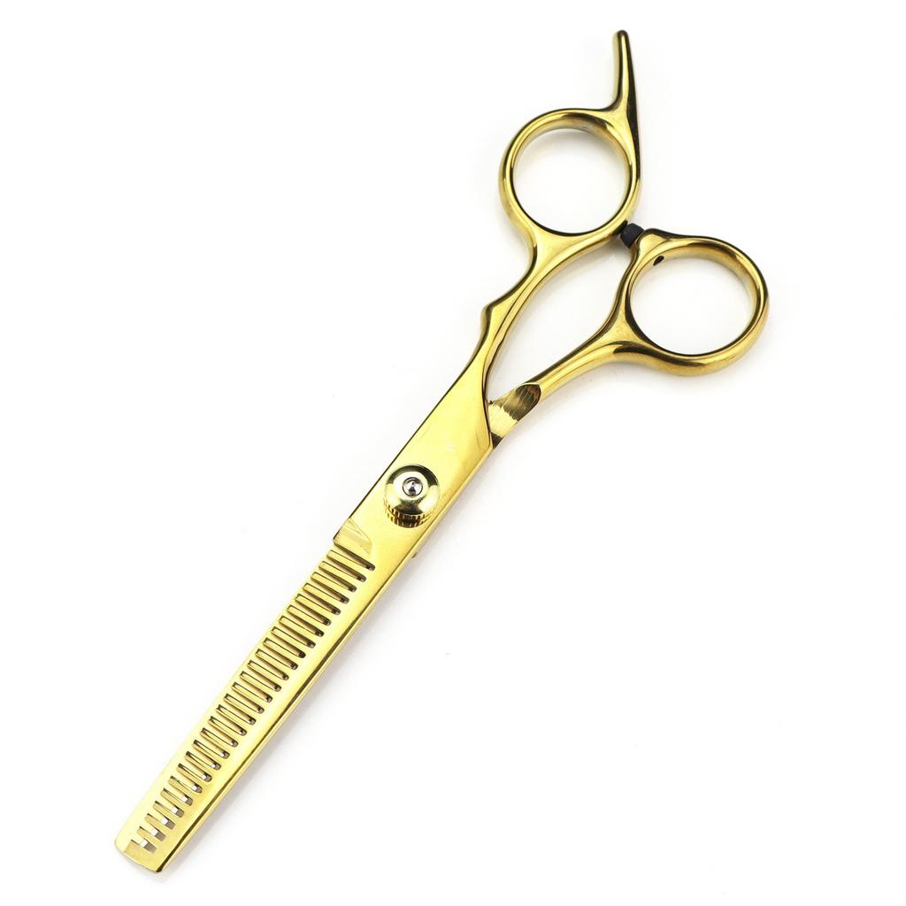 6,0 Zoll Mittelklasse Haarschere, Haarschere, Flachschere, Pony-Schere, Zackenschere, Dünnschnitt Weiße Schrauben 6H