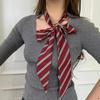 Adjustable Red Stripe Design Tie Belt Unisex Waist Accessory Necktie Style Belt Fashion Accessory