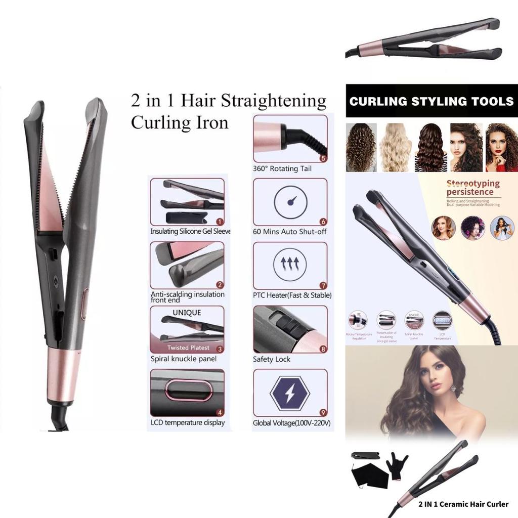Professional 31mm Diameter Ceramic Curling Wand With 10 Temperature Settings For All Hair Types
