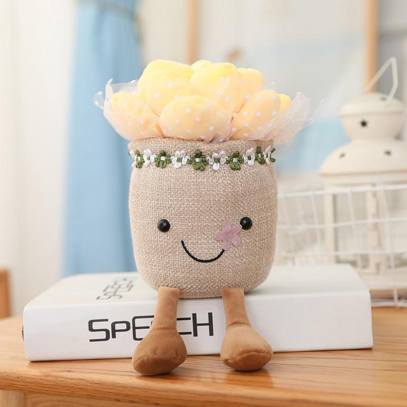 Simulated Music Cake Plush Toys Fun Plant Ornaments Pine Tree Wealth Bamboo Home Living Room Decorations