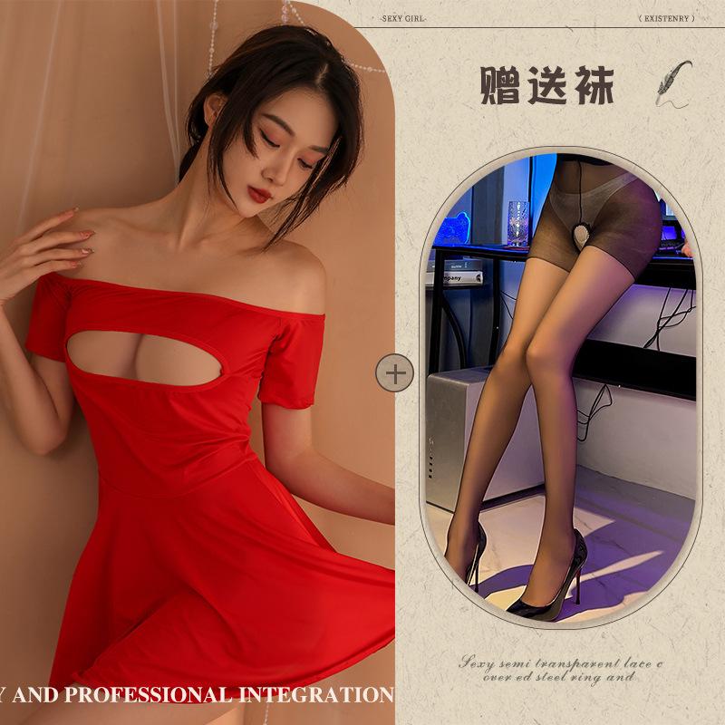 Sex underwear sexy hollow temptation free hot pure desire suit