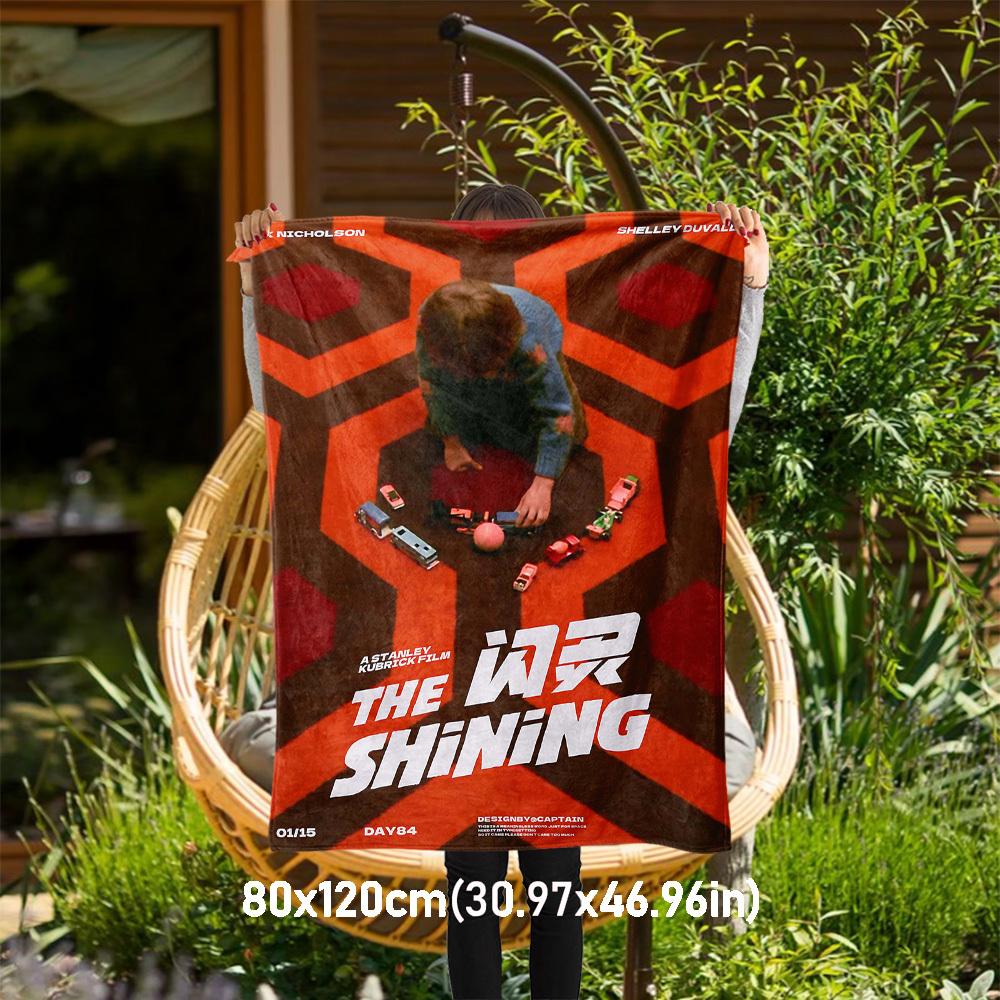 

1PC Shining Kubrick Outdoor Flannel Blanket Soft Plush Decor for Picnics, camping,Bedroom, Playroom, Office1191A 80x120cm(31x47inch)