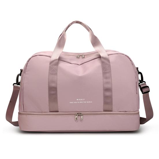 Travel Bag Dust-proof Large Capacity Nylon Dry Wet Separation Duffle Bag for Women