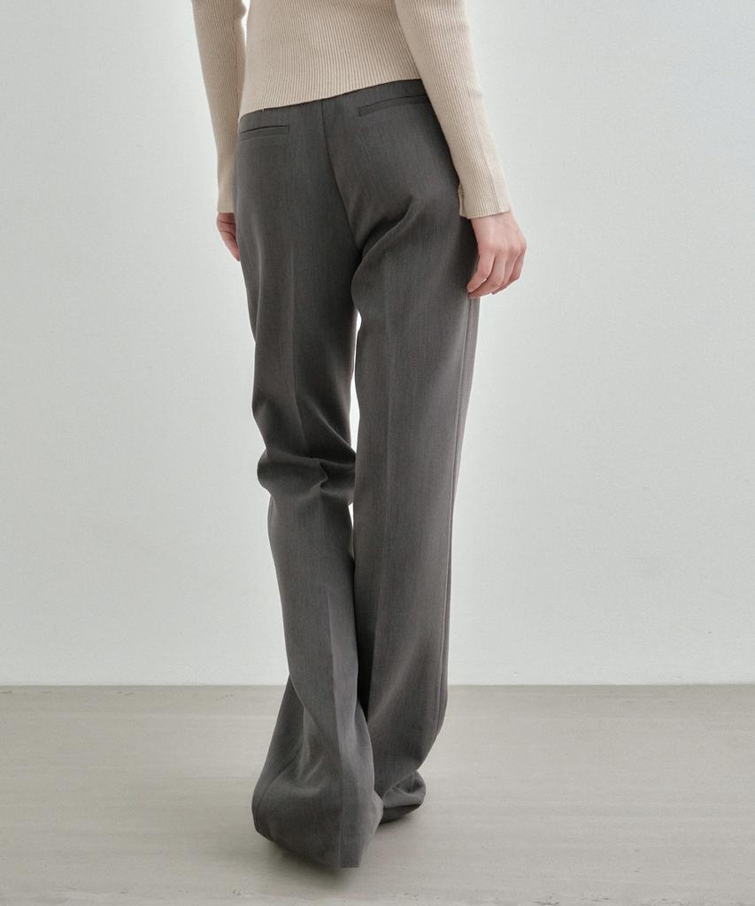 MONGDOL Semi-Bootcut Slacks Charcoal Mdpt021Charcoal