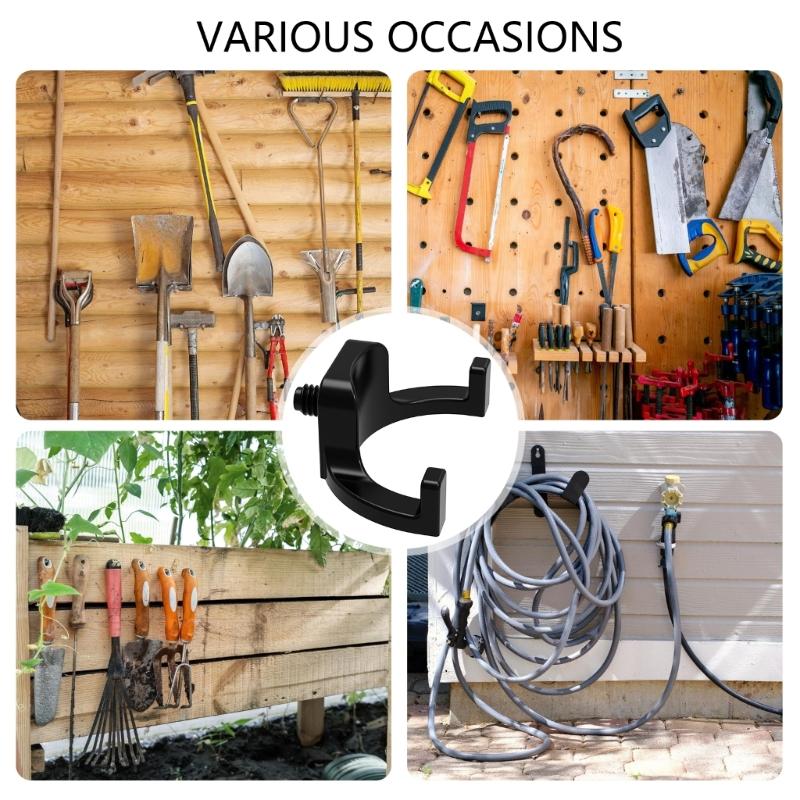 6Pcs Sturdy Utility Hook Storage Solution for Garage Tool Hammers Gardening Equipment