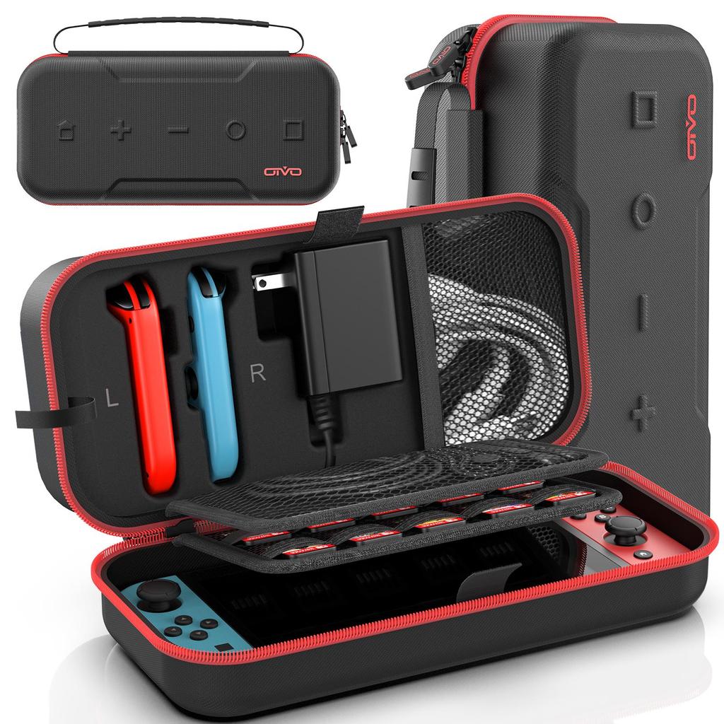OIVO Large Storage Bag for Switch Portable Carrying Protective Case Anti-Scratch Waterproof Travel Bag for N-Switch OLED