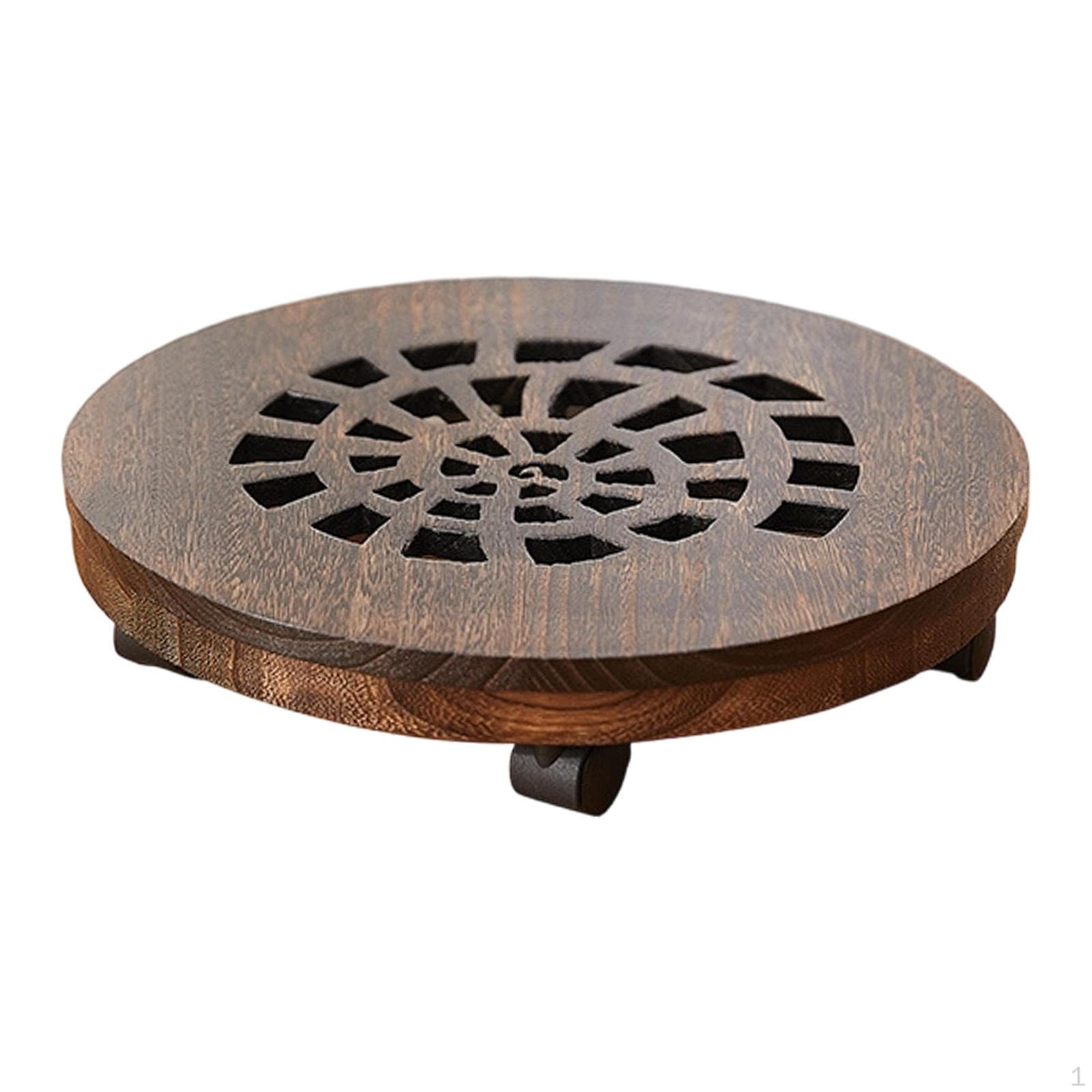 

Movable Plantpot Tray Flower Pot Mover Trolley Roller Base Rolling Plant Stand with Caster Wheel 21cm Style C