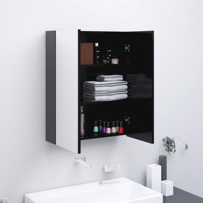 VidaXL Bathroom Mirror Cabinet 60x15x75 Cm MDF Anthracite