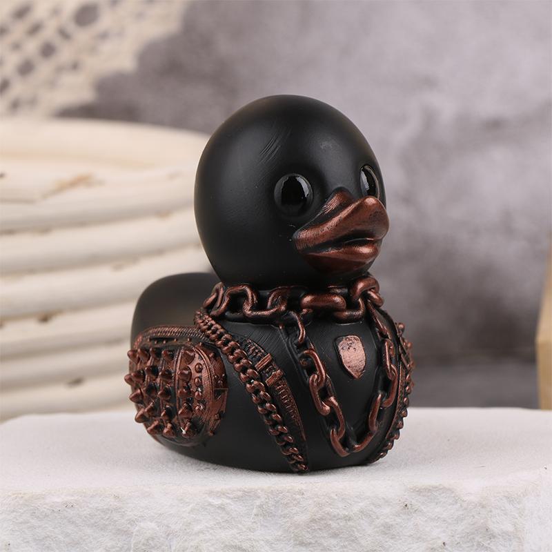 Duck Statue Indoor Gothic Sculpture Punk Animal Figurine Resin Statues Desk Decor Collectible Figurines Satan Duck Tabletop