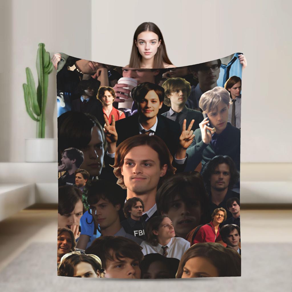 New Arrival Criminal Minds Spencer Reid Flannel Blanket Warm Throw Blanket for Couch Chair Camping Bedspread Sofa Bed Cover