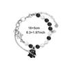 2PCS Pearl Beaded Halloween Couple Bracelets Funny Ghost Pendant Bracelet  Friends