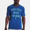 Under Armour Project Rock Graphic Print Crew Neck Short Sleeve T-Shirt Men Tops Phantom-Blue 1376891-471
