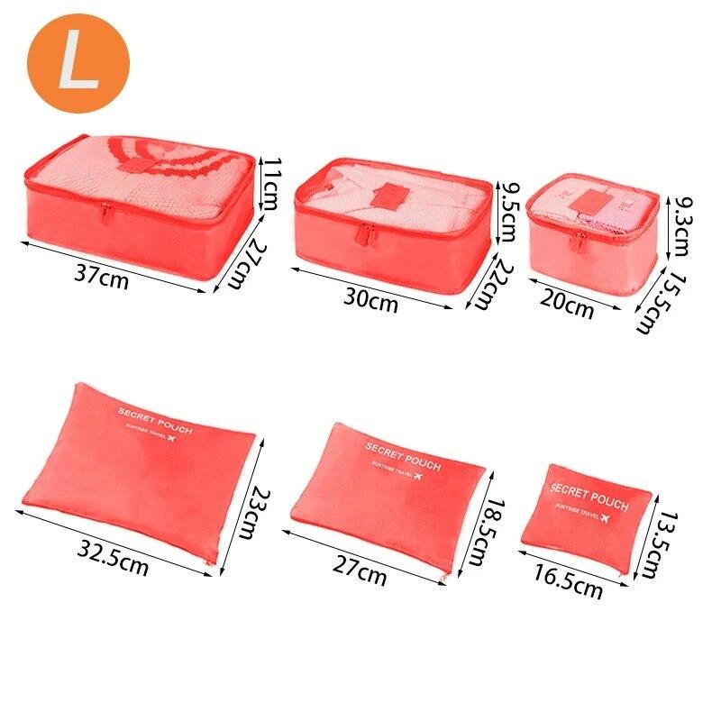 Home Travel 6-piece Clothing Storage and Organizing Bag Thickened Cosmetics Storage Bag Foldable Business Travel Storage Bag