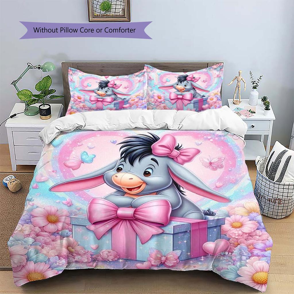 Colorful Cloud-patterned Eagle Ears and Tigger Print: Comfortable Bedding Set, Perfect for Decorating A Child's Bedroom.