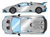 Maquete EIDOLON Escala Lamborghini Huracan STO 2021 Grigio Modelo Finalizado EM737E 1/43 Nimbus/Azul