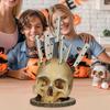 Suport cuțit craniu pentru depozitare bucătărie rășină craniu cuțit suport de depozitare gotic înfricoșător schelet ornament decorare petrecere cadou