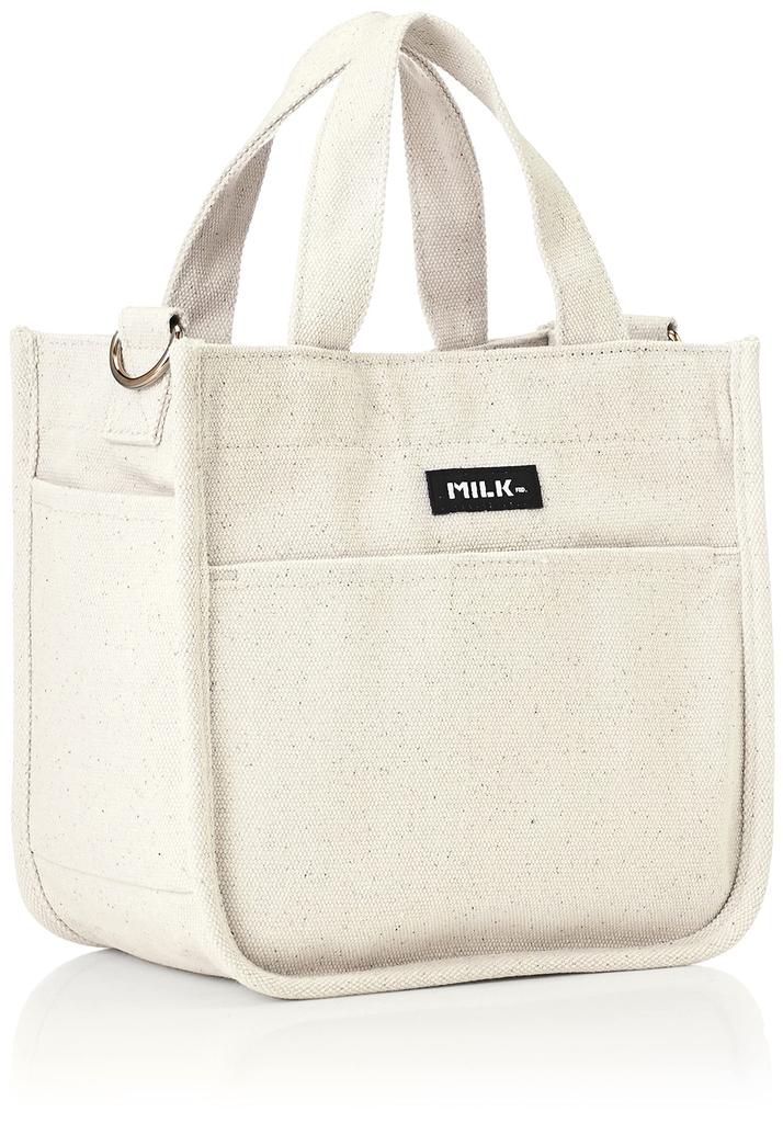 Milkfed Embroidered Bar Mini Shoulder Bag with 103213053009 Women's Strap, White,