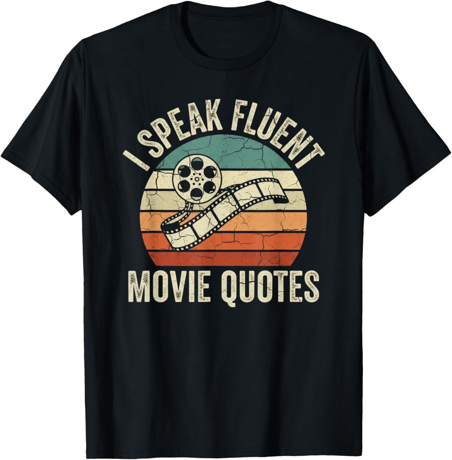 I Speak Fluent Movie Quotes Vintage Funny Movie Lover T-Shirt S разноцветный