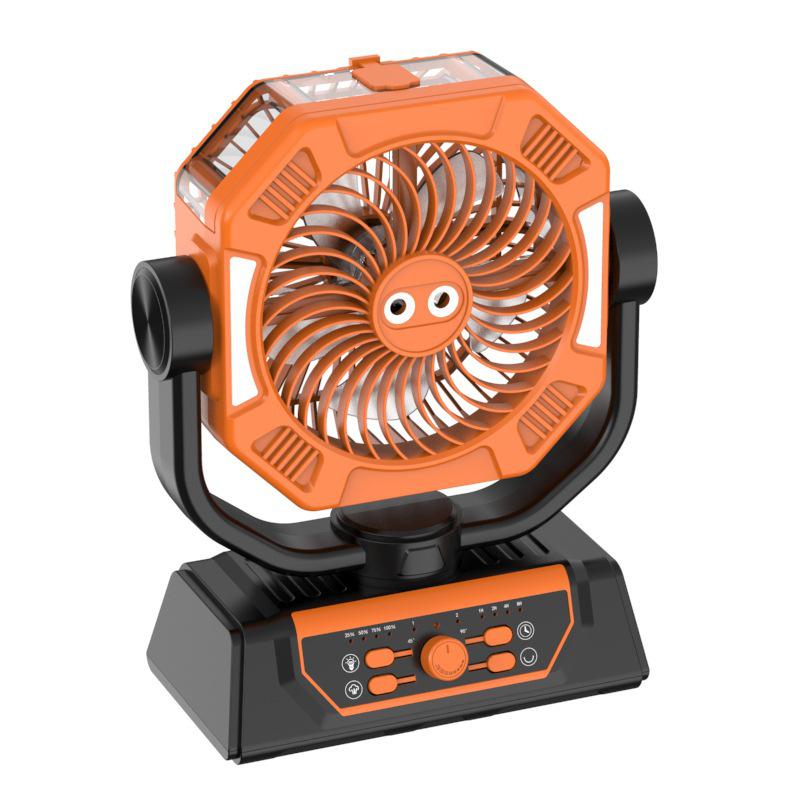 

New Outdoor Camping Charging Fan with Spray - Powerful Wind & Long Battery Life 20,000 mAh оранжевый