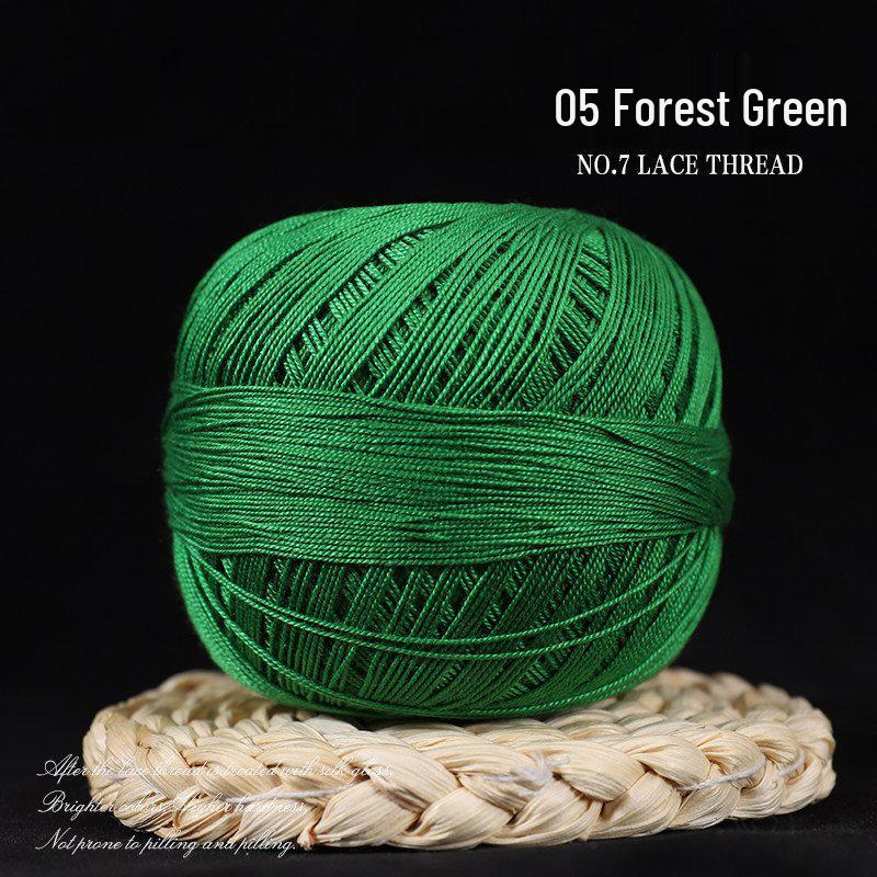 No. 7 Soft Silk Lace Yarn - Hand-Knitted, Strong Twist for Summer and Short Sleeves