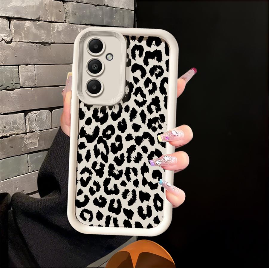 Case for Samsung Galaxy A50 A13 A30 A15 A11 A06 A12 A07 A05 A20 A16 A04 A17 A14 Phone Cover Leopard Print Art