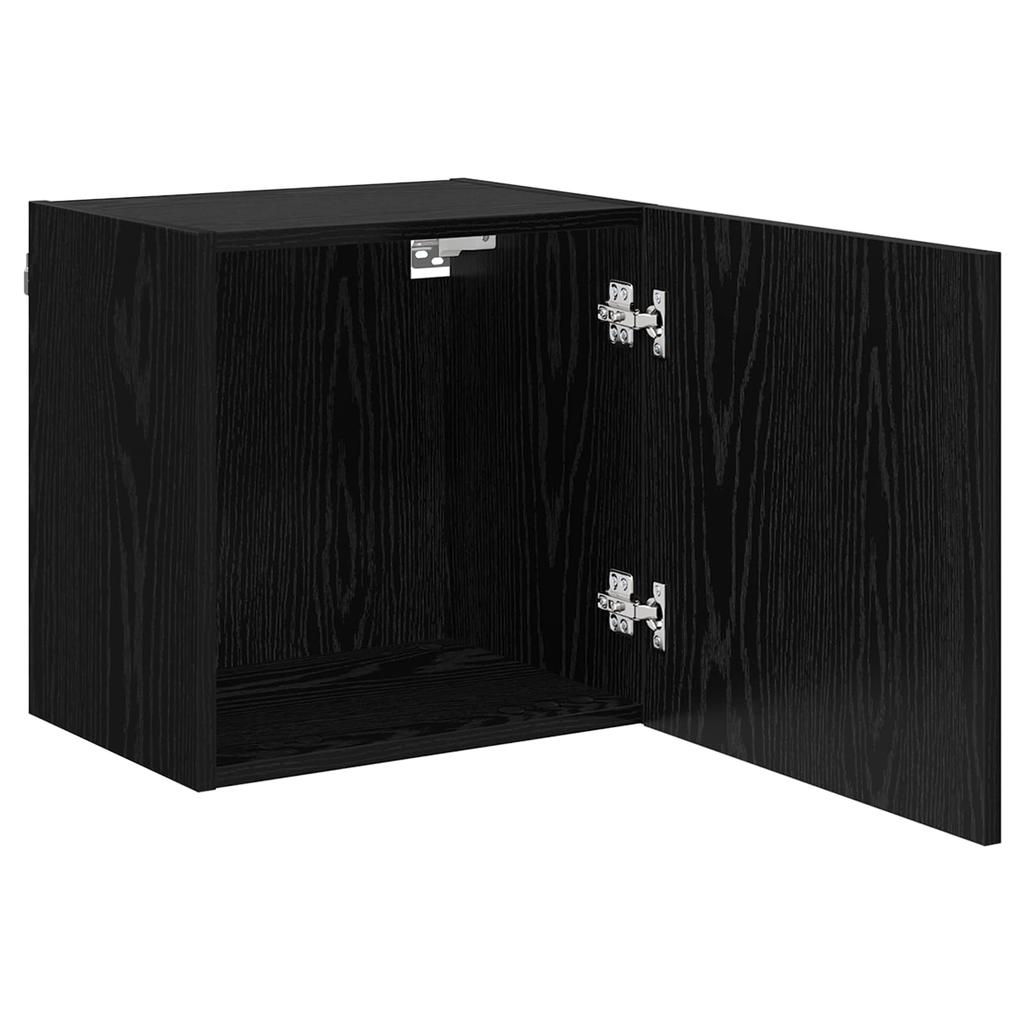 TV Wall Shelves 2 pcs Black Oak Effect 40.5 x 30 x 40 cm