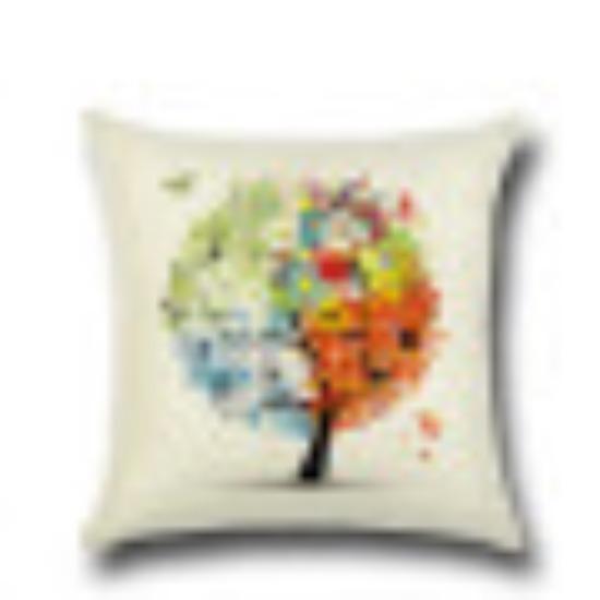 Fashionable Pillows Pastoral Fresh Cartoon Flower Tree Pattern Pillow Creative Home Pillow Case Does Not Include Core