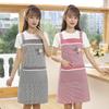 New Home Kitchen Apron Pure Cotton Women's Fabric Soft Summer Thin Cooking Waist Foreign Style