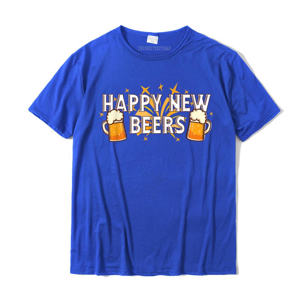 Happy New Beers New Year NYE Party Funny New Years Eve TShirt Cotton Tops Tees For Unisex Printed On T Shirt Custom Coupons