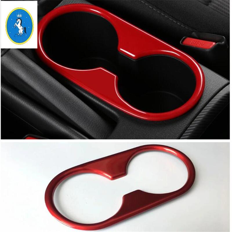 ABS Car Front Central Seat Water Cup Holder Decor Panel Interior Refit Kit Accessories Cover Trim For Mazda 2 Demio 2015 -