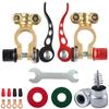 2 Pair Quick Disconnect Auto Cables Connectors Car Battery Bornes Main Cable Post Clamp Terminal Screw Connection For Car Truck