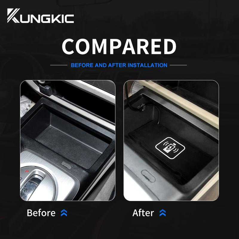 For Honda Civic 8th 8gen 2005 2006 2007 2008 2009 2010 2011 Car Wireless Charger Mobile Phone Charging Holder 15W Charger Board