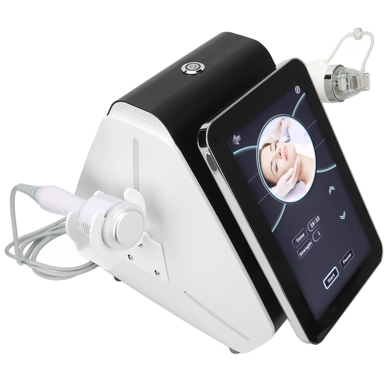 

2 в 1 RF-аппарат для омоложения кожи, лифтинг, подтяжка, отбеливание, массажный молоток с ледяным компрессом AU Plug