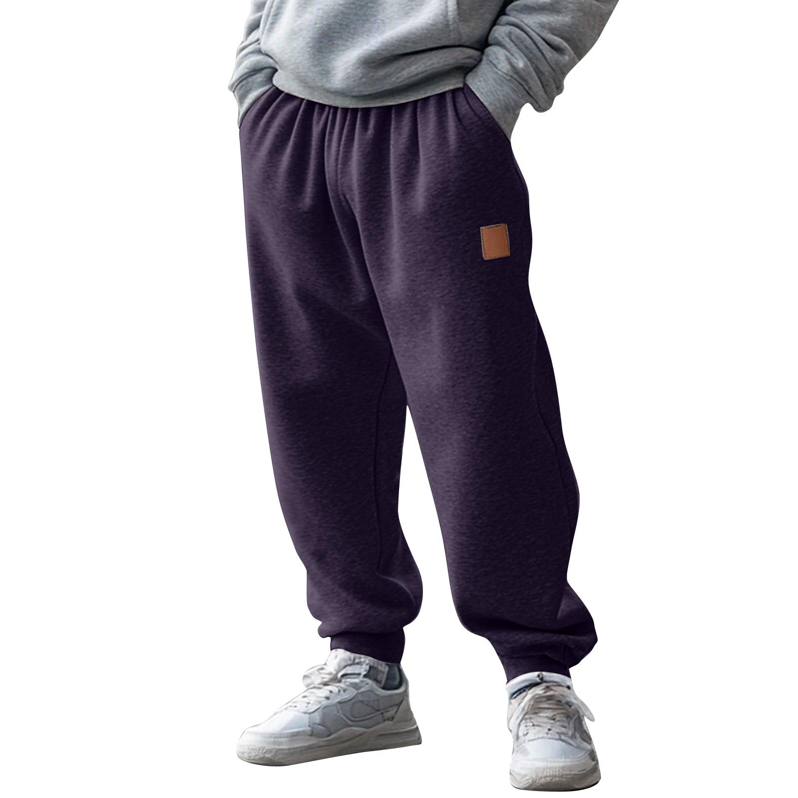 

Men s Solid Color Loose Fitting Sweatpants Men s Casual Fashion Sweatpants M тёмно-синий