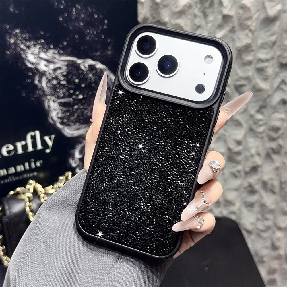 Luxury Fantasy Bling Little Rhinestone Glitter Phone Case For iPhone 17 14 15 16 Plus 13 12 11 Pro Max Shockproof Bumper Cover