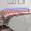 VidaXL Tête de Lit à LED Meuble de Chambre à Coucher Accessoire de Lit Double Tête de Cadre de Lit Intérieur Rose 3123637