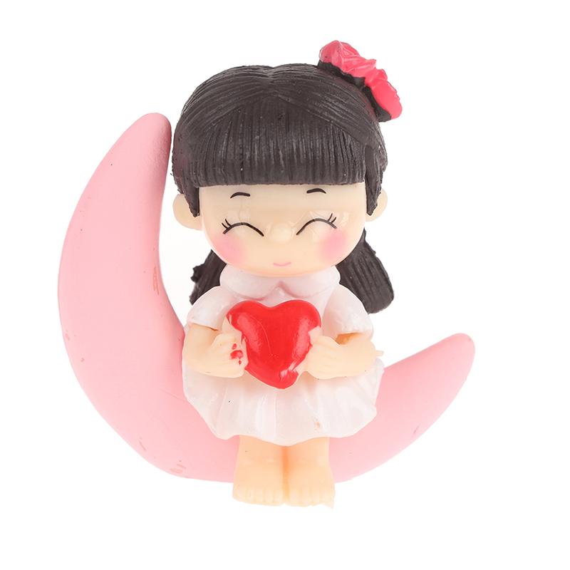 1Pár Moon Pár Romantické figurky Diy Ornamenty Bonsai Domácí dekorace na stůl