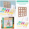 Wooden Bead Stringing Toy - Shape & Color Matching Lacing Game For Early Childhood Development