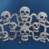 Halloween Haarschmuck Strass Legierung Krone personalisiert übertrieben Partyzubehör dunkle Königin Totenkopfkrone