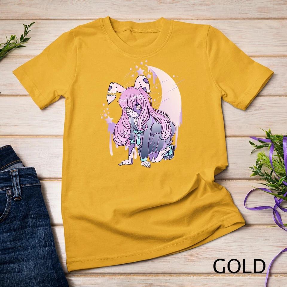 Pastel Goth Half Moon Anime Girl Unisex T-shirt 3 4XL