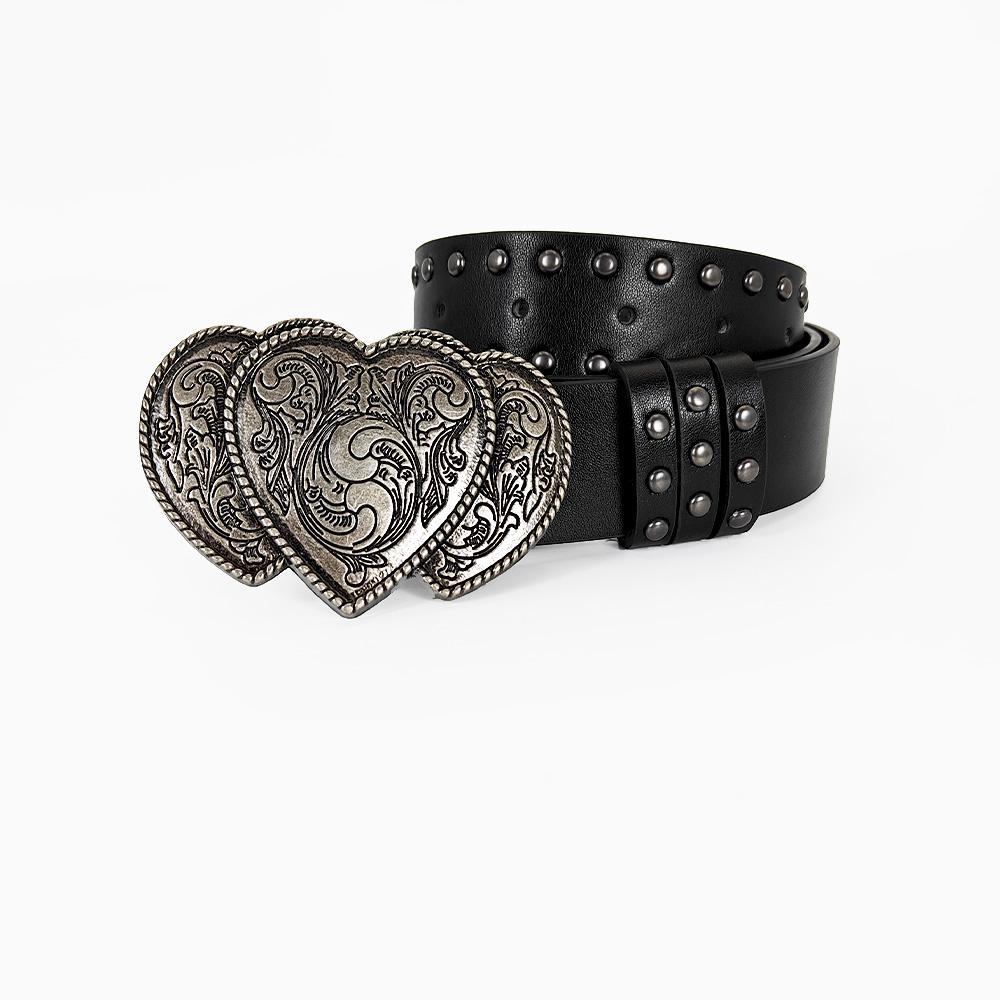 Unisex Jeansgürtel Schwert Rotes Herz Gothic Mode Gürtel Für Frauen Designer Luxus Schwarzer Nieten Punk Accessoire Herren Gürtel Männlich
