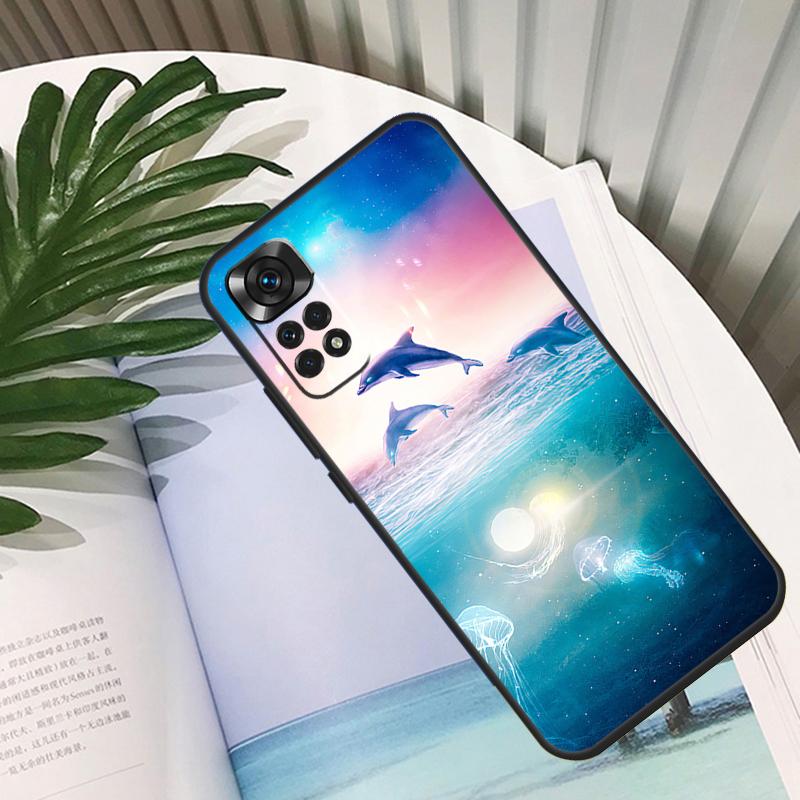 Ocean Dolphin Funda For Xiaomi Redmi Note 14 13 10 11 12 15 Pro Plus Case For Redmi 15 13C 12C 10C 14C 15C