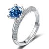 Bague Ringen Luxury D Color 1 Carat Moissanite Diamond Ring Female S925 Sterling Silver Fine Jewelry For Wedding Adjustable Size