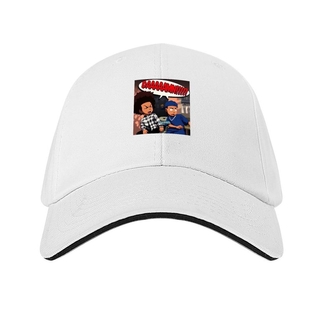 The Boondocks DAMN meme Huey x Riley Freeman Baseball Cap Streetwear New In The Hat Mountaineering Caps Male Womens