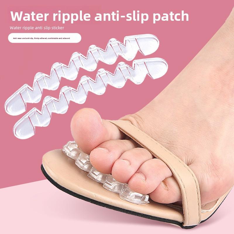 Anti-skid Sticker Sandals High Heels Water Ripple Transparent Forefoot Pad Invisible Anti-skid Sticker Gel Forefoot Half Size Pad