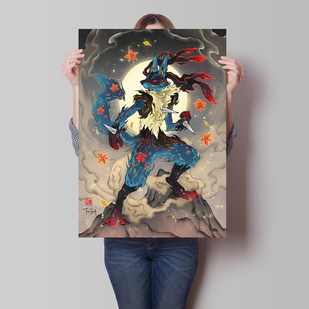 Japanese Classic Anime  Charizard Decorative Painting High Quality Canvas  Modern Home Bedroom Wall Picture Decorative