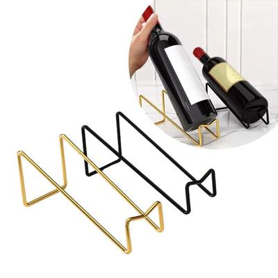Fashion Simple Wine Rack Curved Metal Beer Holder Red Wine Display Stand Household Bar Counter Decoration